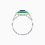 Load image into Gallery viewer, Art Deco Style French Cut Sapphire Ring With Gemstone