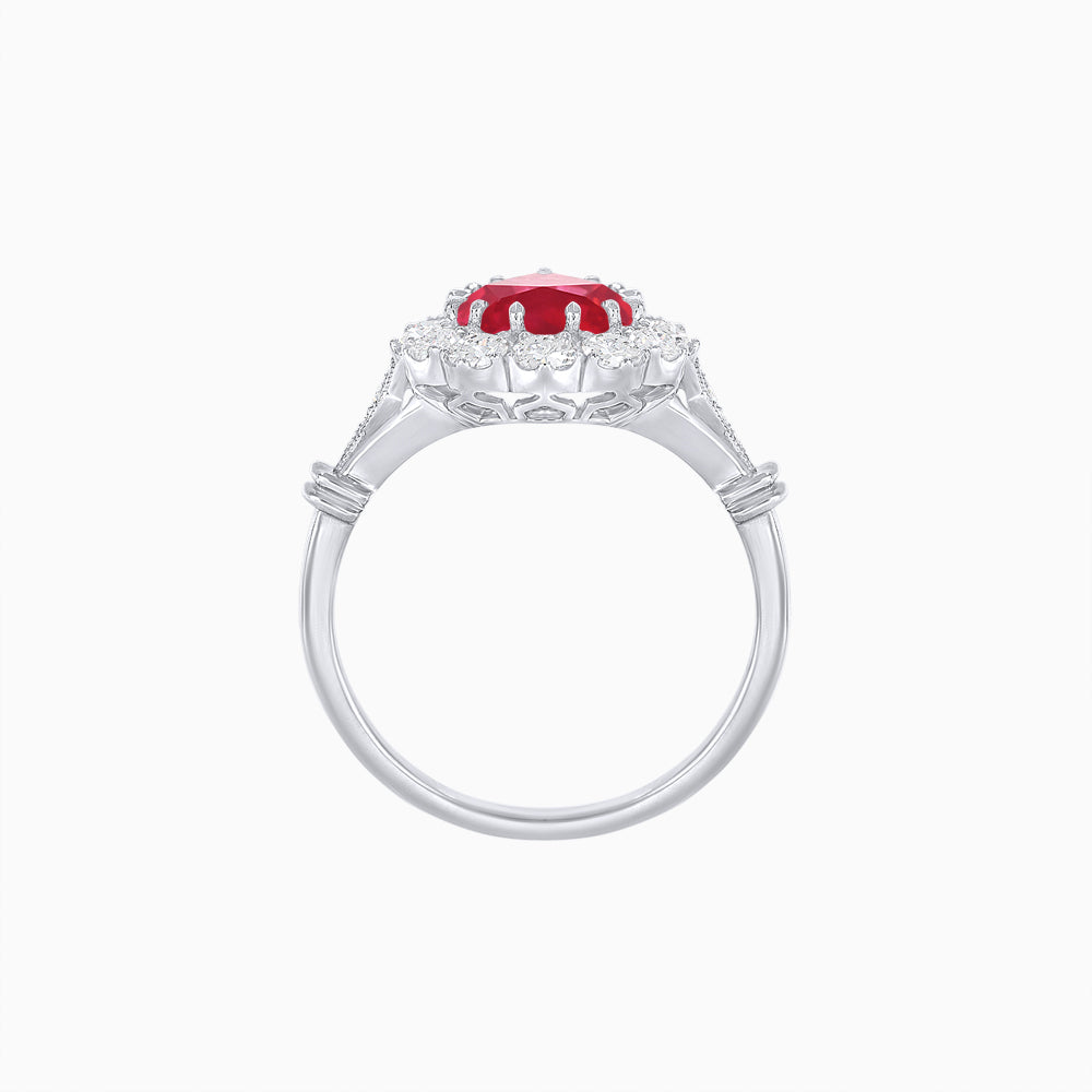 Vintage Style Pear-Shaped Halo Ring with Customizable Center Stone