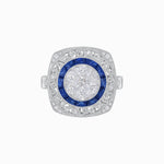 Load image into Gallery viewer, Art Deco Inspired Illusion Setting Cushion Shape Ring
