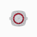 Load image into Gallery viewer, Art Deco Inspired Illusion Setting Cushion Shape Ring
