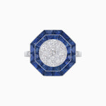 Load image into Gallery viewer, Art Deco Inspired Octagon Illusion Setting Diamond Ring
