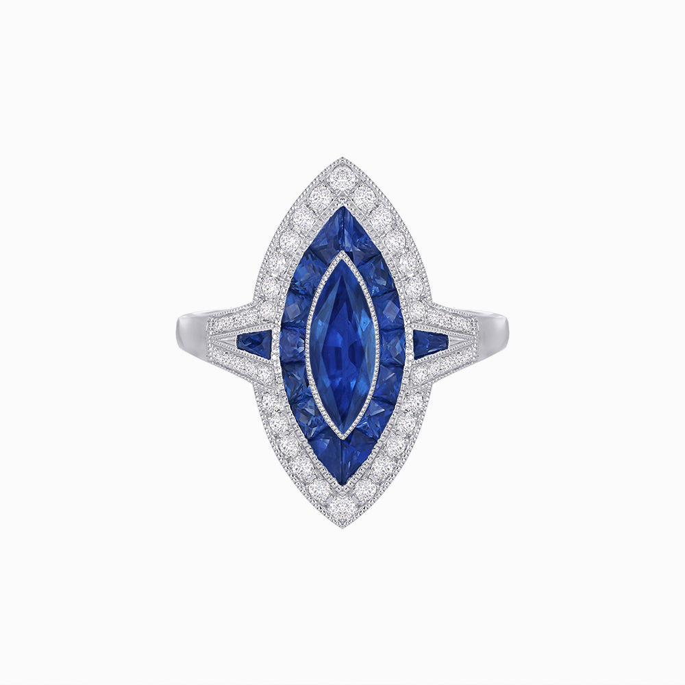 Marquise Shape Art Deco Style