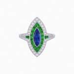 Load image into Gallery viewer, Marquise Shape Art Deco Style