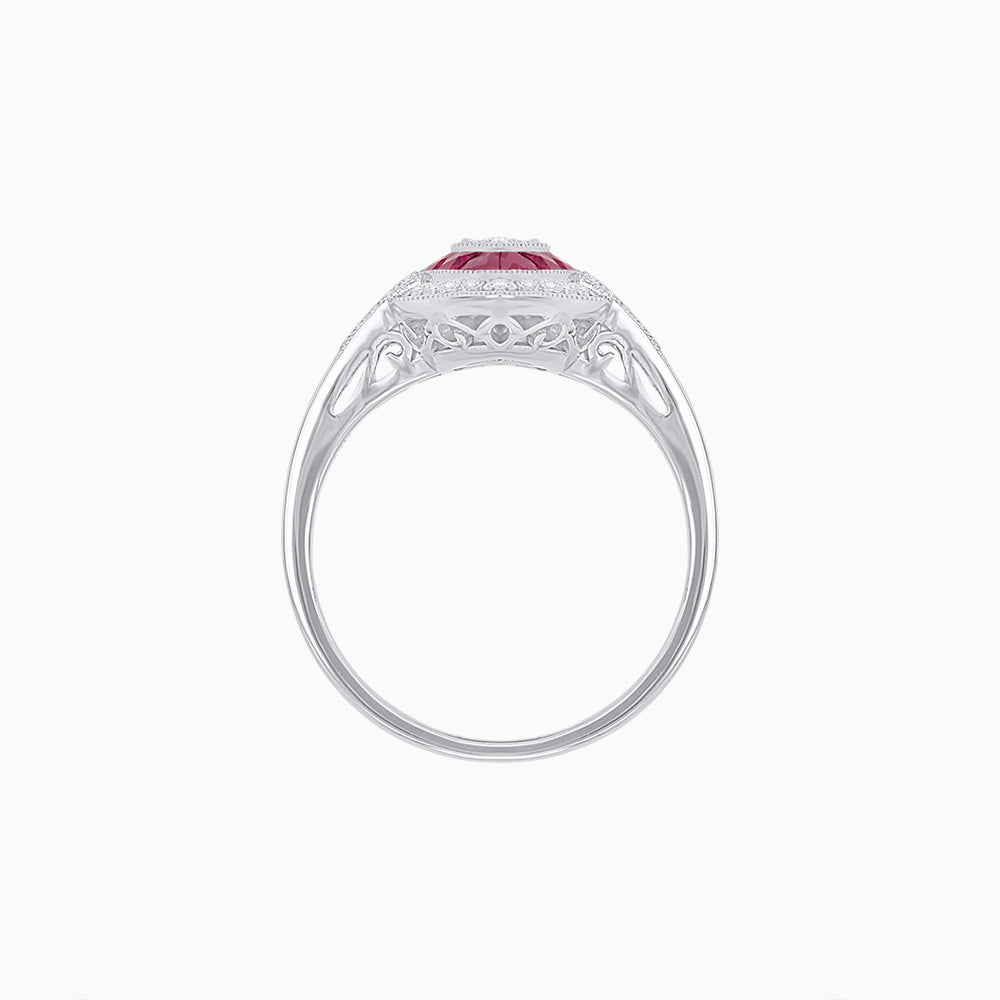 Art Deco Inspired Marquise Illusion-Set Double Halo Ring