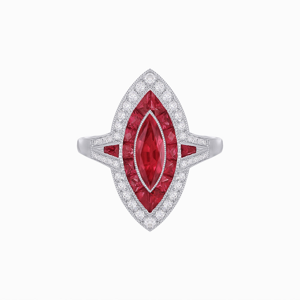 Marquise Shape Art Deco Style