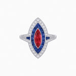 Load image into Gallery viewer, Marquise Shape Art Deco Style