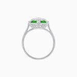 Load image into Gallery viewer, Art Deco Inspired Hexagon Halo Ring In Illusion Setting
