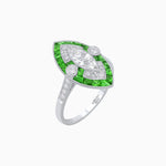 Load image into Gallery viewer, Art Deco Style Marquise Diamond and Calibrated Ring
