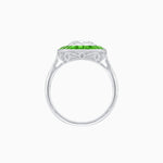 Load image into Gallery viewer, Art Deco Cushion Cut Ring with French-Cut Gemstone Halo and Diamond Accents