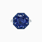 Load image into Gallery viewer, Art Deco Inspired Round Cut Cocktail Ring with Calibré Gemstone Halo