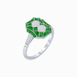 Load image into Gallery viewer, Art Deco Double Diamond Ring in Illusion Setting
