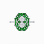 Load image into Gallery viewer, Art Deco Double Diamond Ring in Illusion Setting
