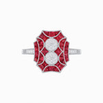 Load image into Gallery viewer, Art Deco Double Diamond Ring in Illusion Setting
