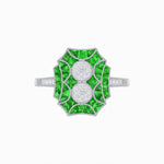 Load image into Gallery viewer, Art Deco Double Diamond Ring in Illusion Setting
