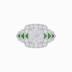 Load image into Gallery viewer, Art Deco Style Stepped Down Illusion Diamond Ring
