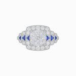 Load image into Gallery viewer, Art Deco Style Stepped Down Illusion Diamond Ring
