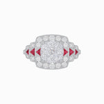 Load image into Gallery viewer, Art Deco Style Stepped Down Illusion Diamond Ring
