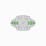 Load image into Gallery viewer, Art Deco Style Stepped Down Illusion Diamond Ring
