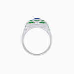 Load image into Gallery viewer, Art Deco Inspired pear shaped engagement ring with diamond