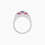 Load image into Gallery viewer, Art Deco Inspired pear shaped engagement ring with diamond