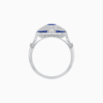 Load image into Gallery viewer, Scarab Vintage Art Deco Style Cocktail Ring with Diamond and Gemstone