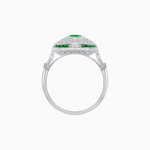 Load image into Gallery viewer, Scarab Vintage Art Deco Style Cocktail Ring with Diamond and Gemstone