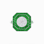 Load image into Gallery viewer, Art Deco Style Double Halo Illusion Ring
