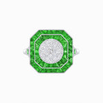 Load image into Gallery viewer, Art Deco Style Double Halo Illusion Ring
