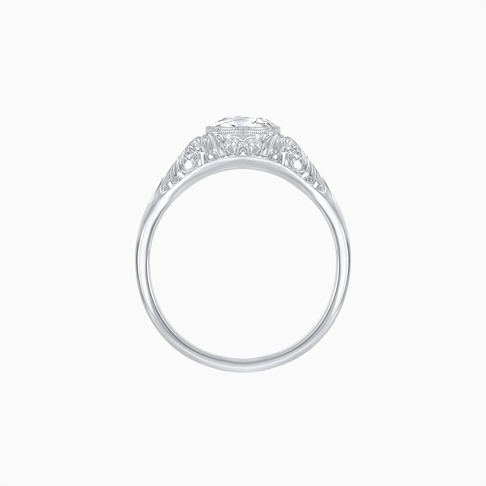 Antique Inspired Round Center Mounting Ring with Scrollwork
