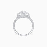 Load image into Gallery viewer, Antique Inspired Round Cut Milgrain Diamond Halo Ring