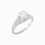 Load image into Gallery viewer, Edwardian Inspired Round Center Filigree Mounting Ring