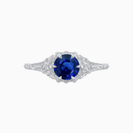 Load image into Gallery viewer, Edwardian Inspired Round Cut Filigree Engagement Ring