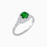 Load image into Gallery viewer, Edwardian Inspired Round Cut Filigree Engagement Ring