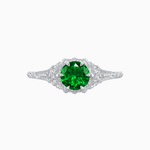 Load image into Gallery viewer, Edwardian Inspired Round Cut Filigree Engagement Ring