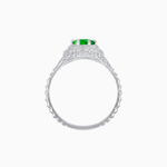 Load image into Gallery viewer, Edwardian Inspired Round Cut Filigree Engagement Ring