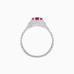 Load image into Gallery viewer, Edwardian Inspired Round Cut Filigree Engagement Ring