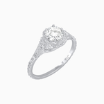 Load image into Gallery viewer, Edwardian Inspired Round Cut Filigree Engagement Ring