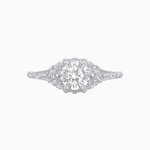 Load image into Gallery viewer, Edwardian Inspired Round Cut Filigree Engagement Ring