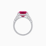 Load image into Gallery viewer, Vintage Inspired Round Cut Engagement Ring with Diamond Shoulders
