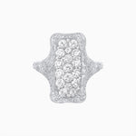 Load image into Gallery viewer, Antique Inspired Elongated Illusion Diamond Cocktail Ring