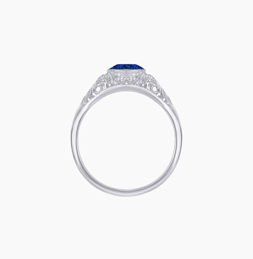 Antique Inspired Round Center Mounting Ring with Scrollwork