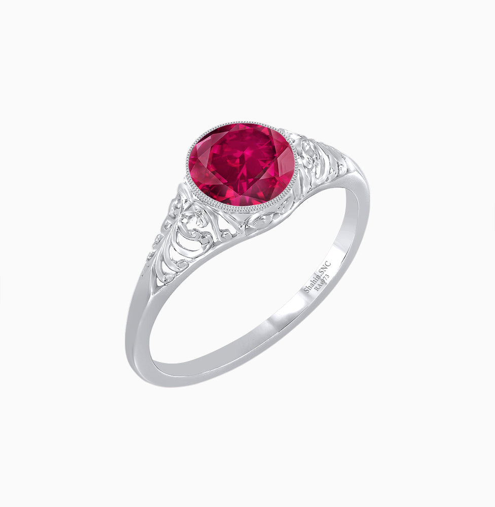 Antique Inspired Round Center Mounting Ring with Scrollwork