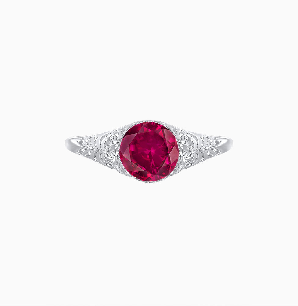 Antique Inspired Round Center Mounting Ring with Scrollwork