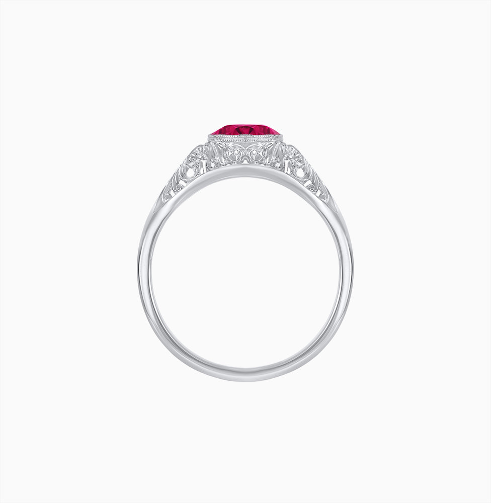 Antique Inspired Round Center Mounting Ring with Scrollwork