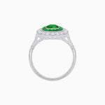 Load image into Gallery viewer, Vintage-Inspired Cushion Halo Diamond Engagement Ring with Gemstone (Mounting)