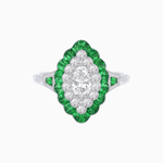 Load image into Gallery viewer, Antique Inspired Oval Cut Diamond and Cocktail Ring
