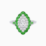 Load image into Gallery viewer, Antique Inspired Oval Cut Diamond and Cocktail Ring
