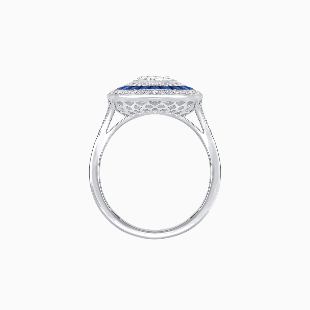 Vintage-Inspired Multi-Halo Gemstone Ring