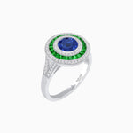 Load image into Gallery viewer, Vintage-Inspired Multi-Halo Gemstone Ring