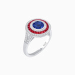 Load image into Gallery viewer, Vintage-Inspired Multi-Halo Gemstone Ring